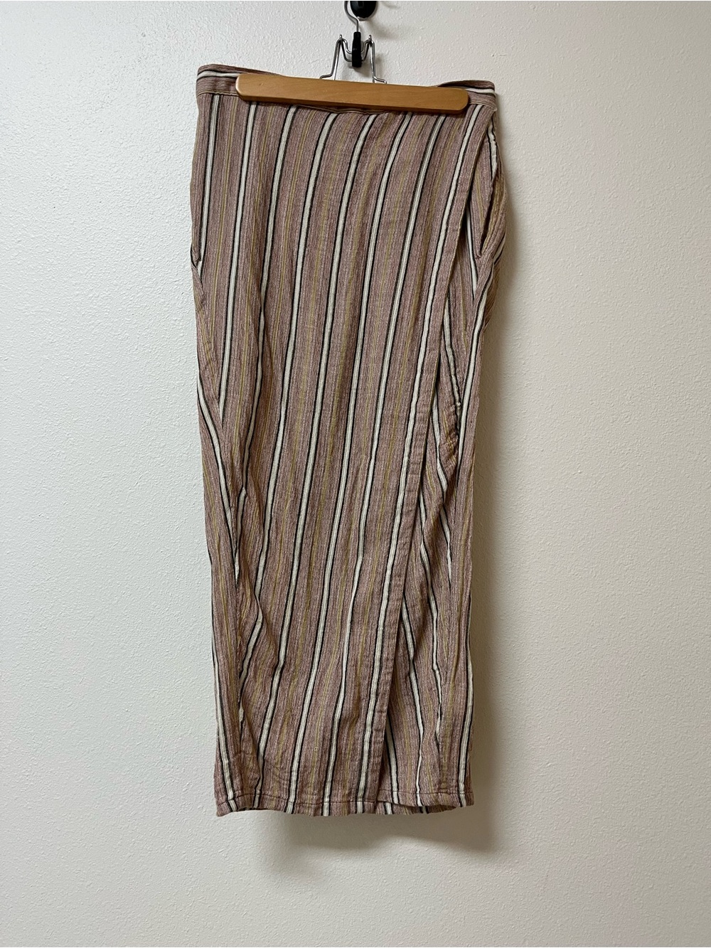 Prana Brown and Cream Striped Skirt women’s size S